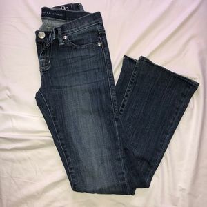 Rock and republic flared denim jeans.